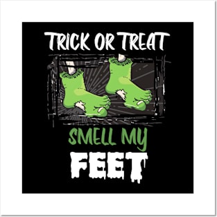 Zombie Trick or Treat Smell My Feet Halloween Posters and Art